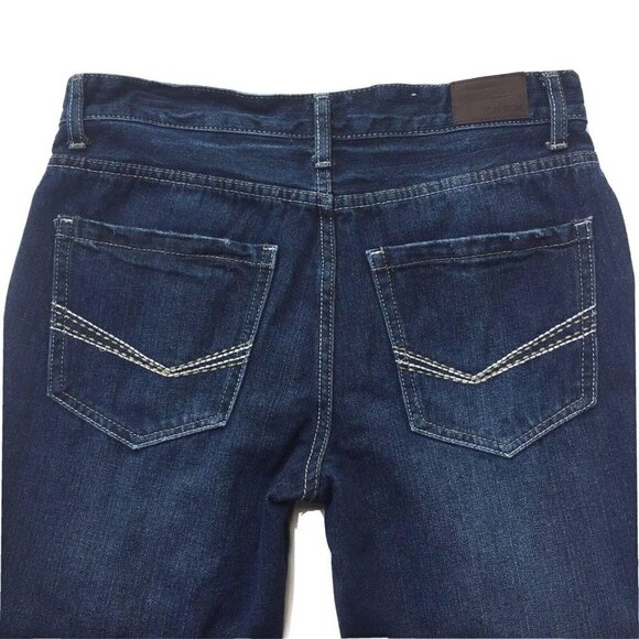 Carbon Women's size 29/30 Low Rise Bootcut Blue Jeans Distressed Medium Wash - Picture 4 of 7